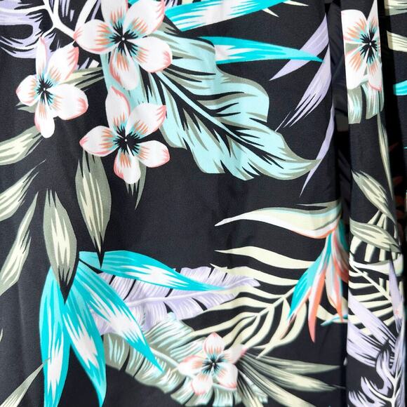 Swim Solutions Bring Me Flowers Pleated Front Tankini Swim Top Size 16 - Picture 6 of 8